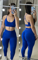 Conjunto Legging Gym Minute Azul